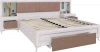 Кровать Саванна (1,6) с ортопедическим основанием/ Мокко